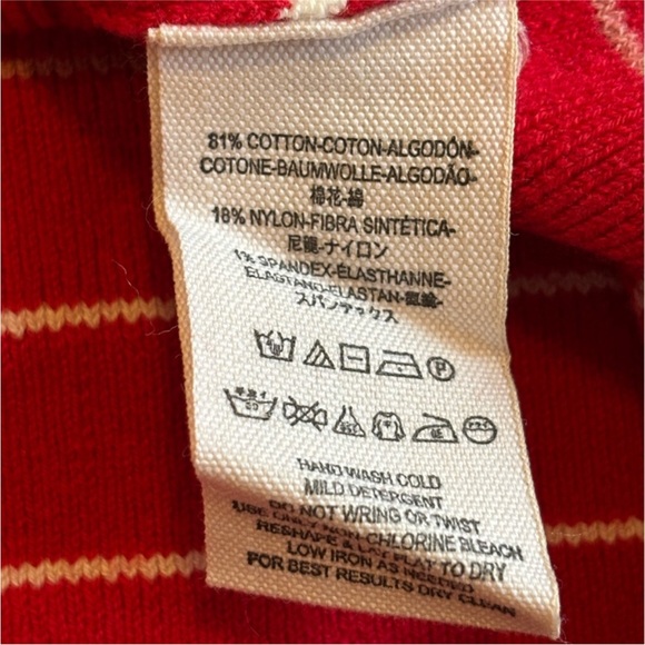 Free People Red Striped Knit Two-Piece Set: skirt & sleeveless crop top, cotton - Picture 9 of 9